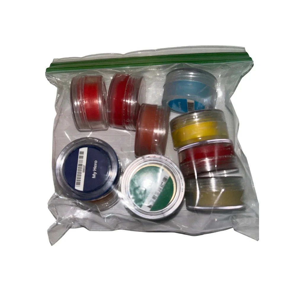 Scentsy Wax Tester Jar Lot Assorted Scents Lemon Verbena Winterberry Apple Tea